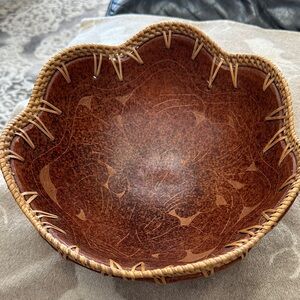 Handcrafted Brown Decorative Bowl
